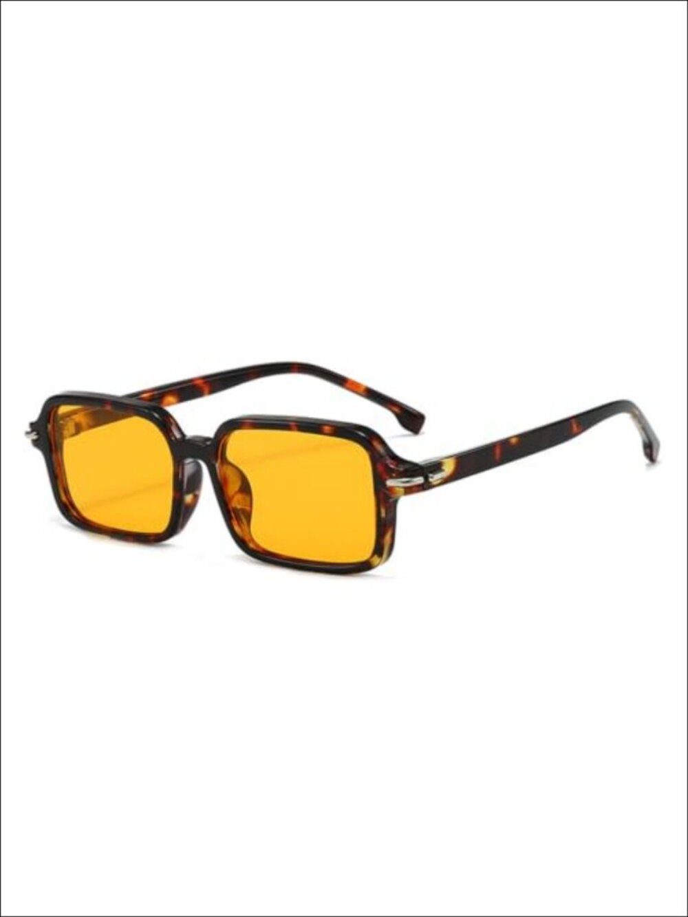 Slim Rectangular Retro Sunglasses with UV400 Protection Unisex